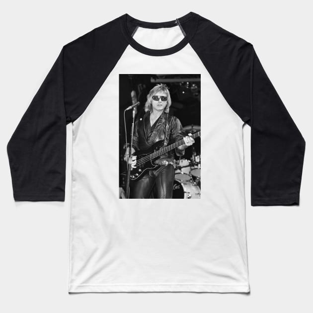 Benjamin Orr The Cars BW Photograph Baseball T-Shirt by Concert Photos